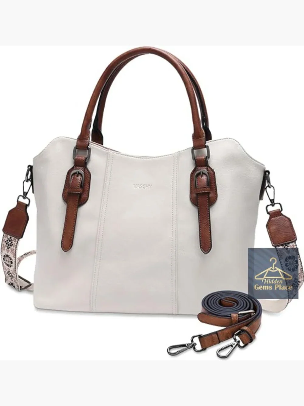 Women's Hobo Purse with Two Straps - Shoulder, Crossbody & Tote